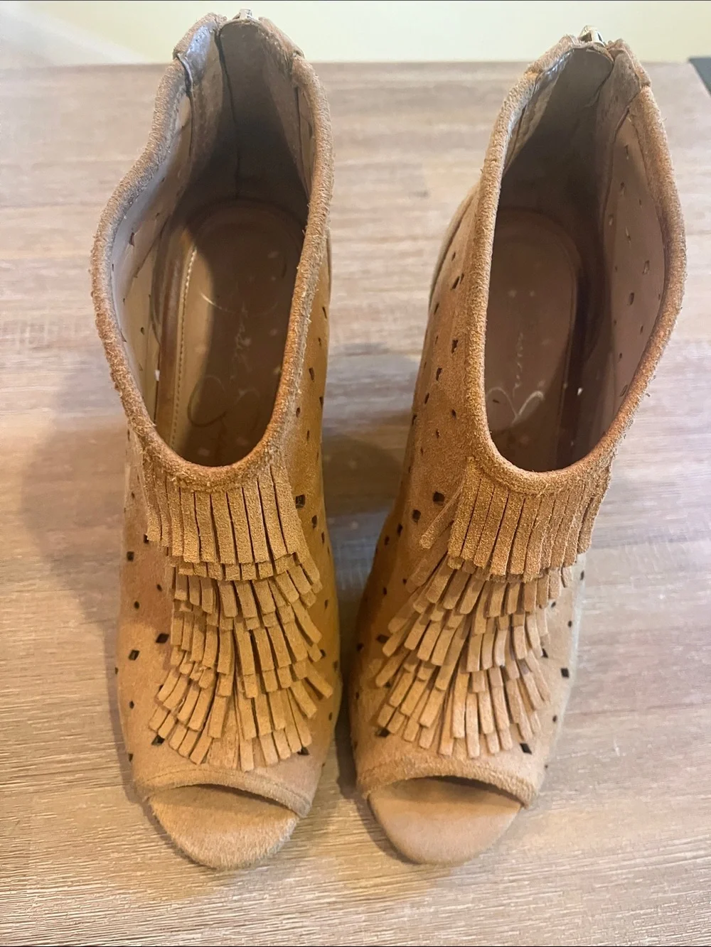 Jessica Simpson Fringe Suede Booties